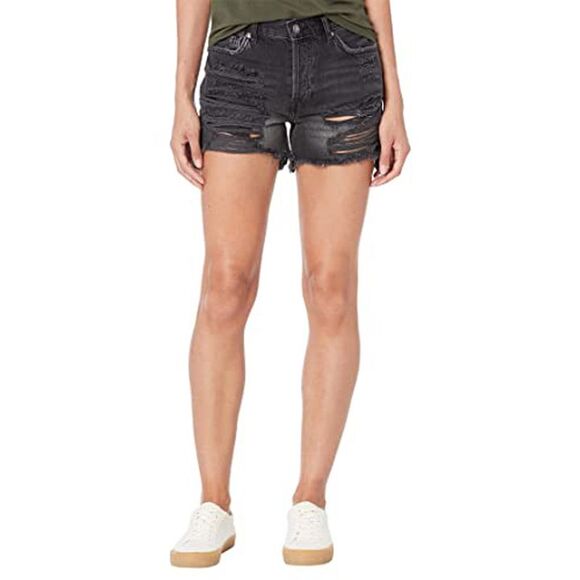 Free People Maggie Mid-Rise Denim Shorts In Montero - 31 - Picture 2 of 3